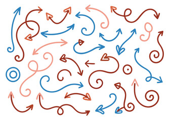 llustrator Artwork thin curved arrows vector 