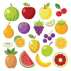 fruits set vector
