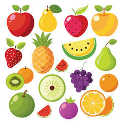 fruits set vector