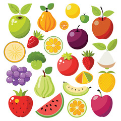 fruits set vector