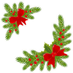Christmas flowers. A vibrant holiday wreath featuring red poinsettias, green leaves, and white berries arranged for festive decoration during winter