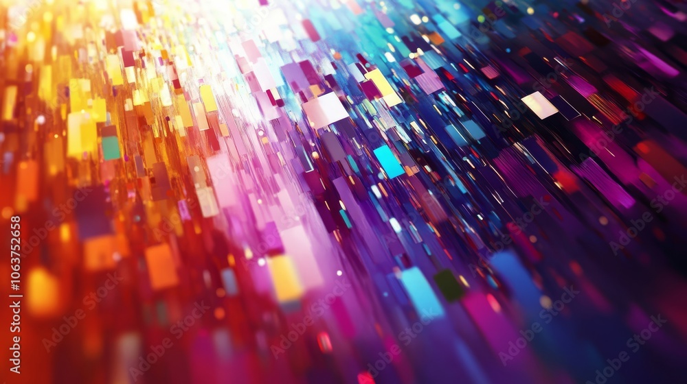 Poster a stunning and captivating abstract background that features vibrant colors and dynamic light effect