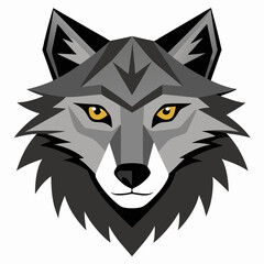 wolf head vector