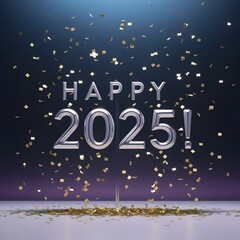 Naklejka premium 2025 NEW YEAR WORD 