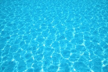 Obraz premium Serene Pool of Shimmering Blue Water Beneath Crystal Clear Sky Provoking Relaxation and Tranquility