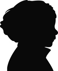 a boy head silhouette vector
