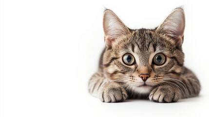 Portrait of cat looking directly at the camera
