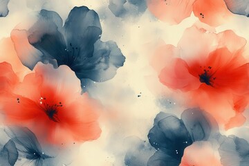 seamless pattern inspired by watercolor painting featuring soft blended strokes in assorted pastel shades creating a soothing and artistic background perfect for various design applications