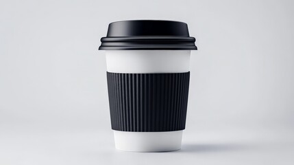 Coffee To-Go: A simple, clean shot of a classic to-go coffee cup, perfect for showcasing your brand or product.
