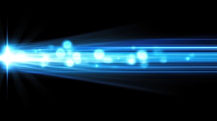 Shimmering Blue Laser Beam Effect with Light