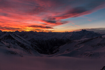 Abendrot mit Gro&szlig;glockner