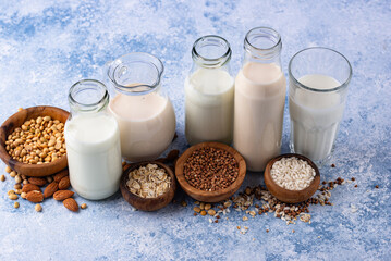 Plant based vegan non dairy alternative milk