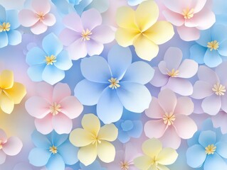 Fototapeta premium Blue and yellow wildflowers
