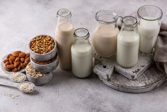 Plant based vegan non dairy alternative milk