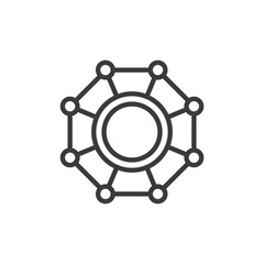 Multichannel marketing, icon in line design. Multichannel, marketing, strategy, engagement, channels, digital, outreach on white background vector. Multichannel marketing editable stroke icon