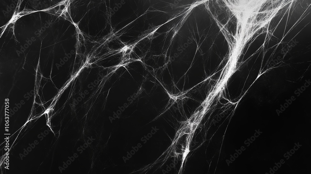 Poster the abstract visuals form a complex network of light and texture on a dark background, perfect for e