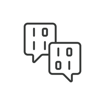 Programming languages, icon in line design. Programming, languages, coding, software, development, script, syntax on white background vector. Programming languages editable stroke icon