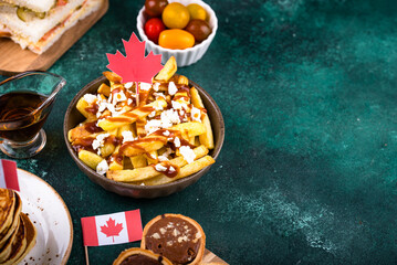 Canada Day traditional food concept.