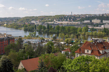 Panorama of Prague city from the viewpoint of Prague Castle.