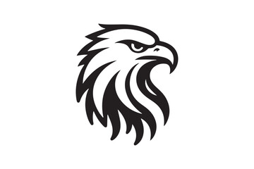 Obraz premium Eagle head silhouette vector art illustration