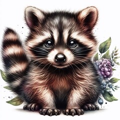 Obraz premium Waschbär Tattoo