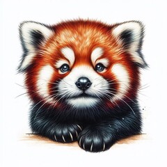 Obraz premium Roter Pandabär Tattoo
