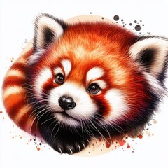 Obraz premium Roter Pandabär Tattoo