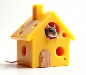 mouse house made of cheese and mouse