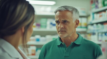 Obraz premium The Pharmacist and Patient Interaction