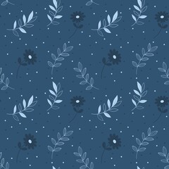 Seamless pattern with leaf background