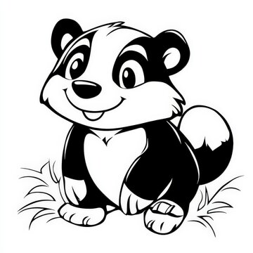 recommend clip art: Cute Panda Outline for Coloring Page