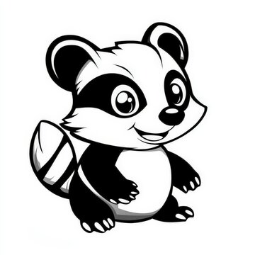 recommend clip art: Cute Panda Outline for Coloring Fun