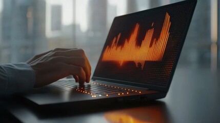 The Laptop with Sound Visualization