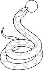 Fototapeta premium Snake Chewing gum Animal Vector Graphic Art Illustration