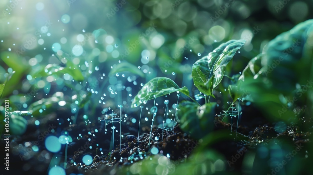Poster in a 5genabled smart home the sprinkler system seamlessly adjusts watering schedules based on realti