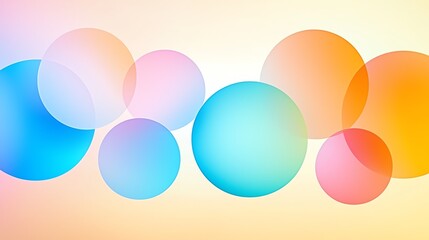 Abstract colorful circles on blurred background.