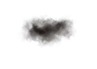 Realistic black cloud transparent background