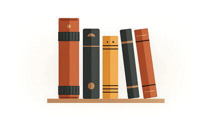 Fototapeta premium Icon representing a collection of books available for download as a scalable graphic file