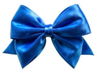 blue bow isolated on white background