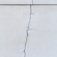 Obraz premium Office Building Facade with Visible Crack Detail
