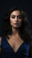 Fototapeta premium Brooding Beauty in Indigo