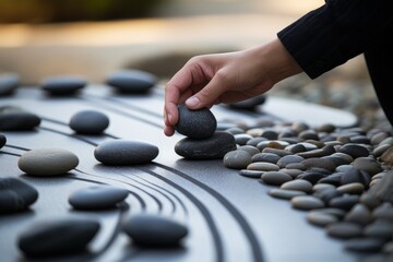 Zen Rock Garden: Arranging for Mindfulness