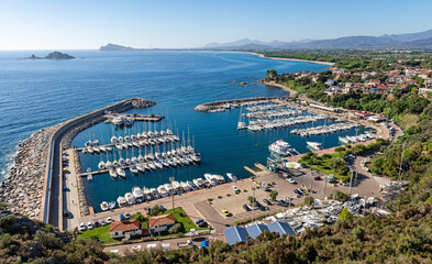 The marina of Santa Maria Navarrese, Sardinia, Italy