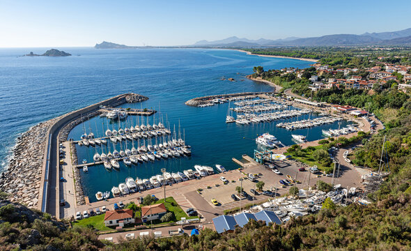 The marina of Santa Maria Navarrese, Sardinia, Italy