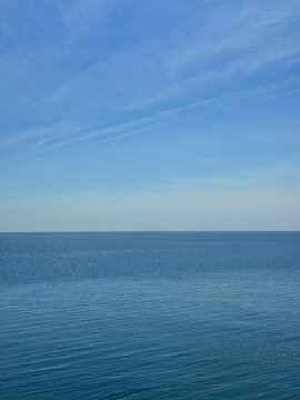 Blue sea and sky.