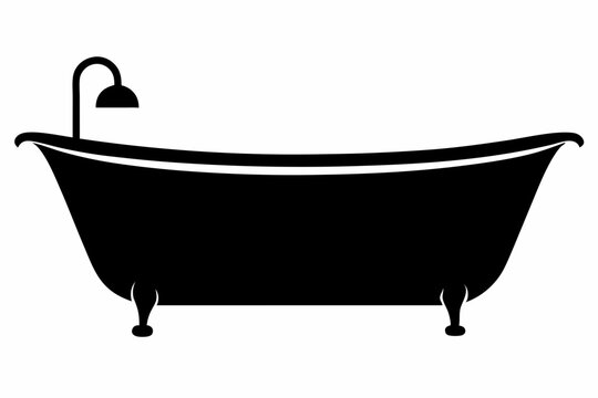 recommend clip art: Bathtub icon, baby bathtub silhouette vector, Shower vector