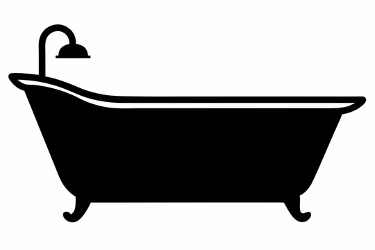 recommend clip art: Bathtub icon, baby bathtub silhouette vector, Shower vector