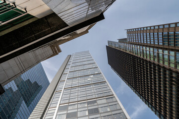London skyline, office buildings in the city financial business district. Modern city building architecture with glass fronts. London. UK. © Stefan