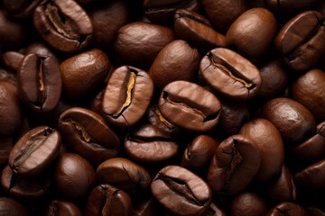 Obraz premium Enticing Aroma of Coffee Beans Up Close