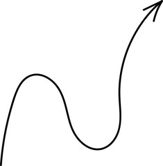 Sketch Handmade Watercolor Doodle Vector Arrow Set. Creative vector illustration of black hand drawn arrows set isolated on background.